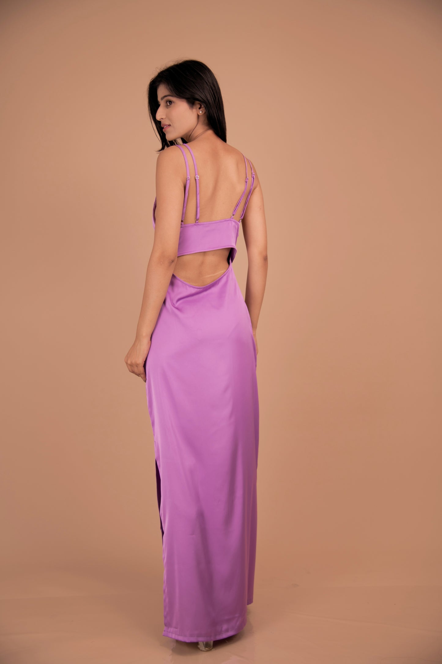 Amethyst Whisper — Geometric Strapped Maxi