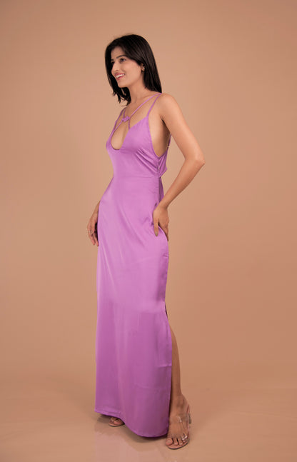 Amethyst Whisper — Geometric Strapped Maxi