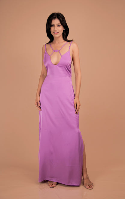 Amethyst Whisper — Geometric Strapped Maxi