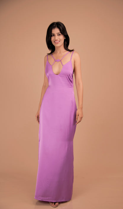 Amethyst Whisper — Geometric Strapped Maxi