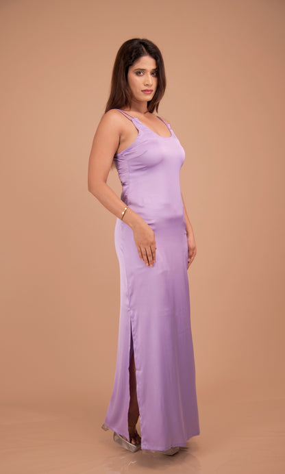 Lilac Whisper — Silk-Feel Maxi Slip Dress