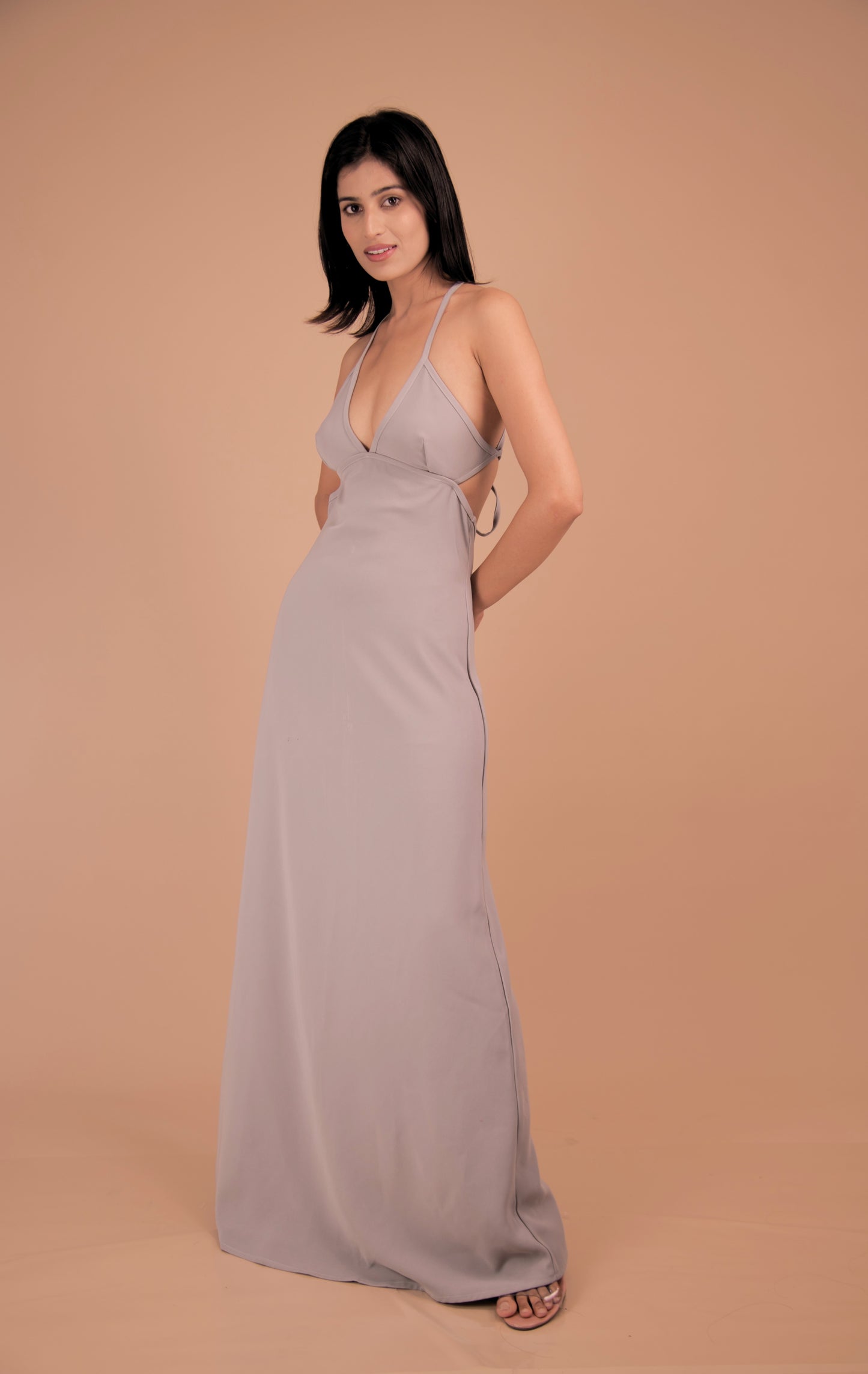 Lunar Whisper — Bareback Evening Dress
