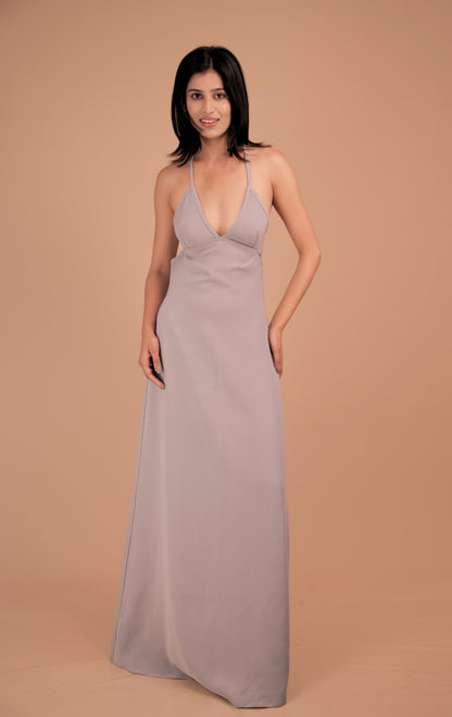 Lunar Whisper — Bareback Evening Dress