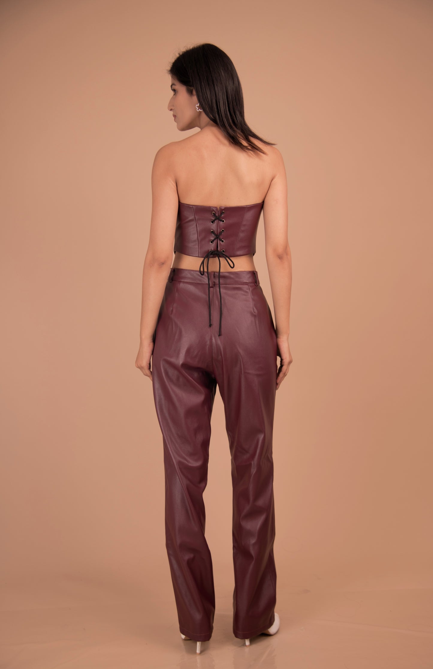 Vesper Contour Leather Corset Top