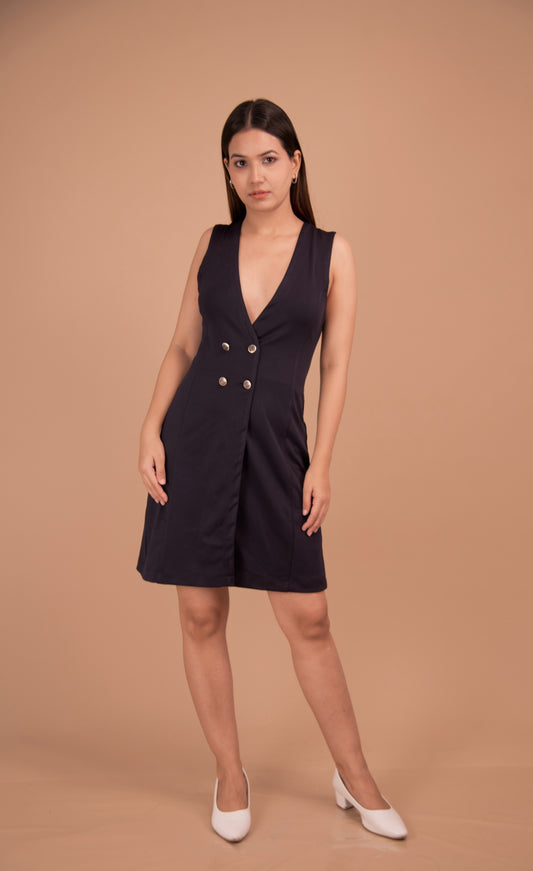 The Astor Double-Breasted Cotton-Blend Dress