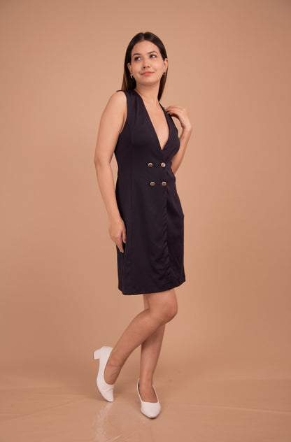 The Astor Double-Breasted Cotton-Blend Dress