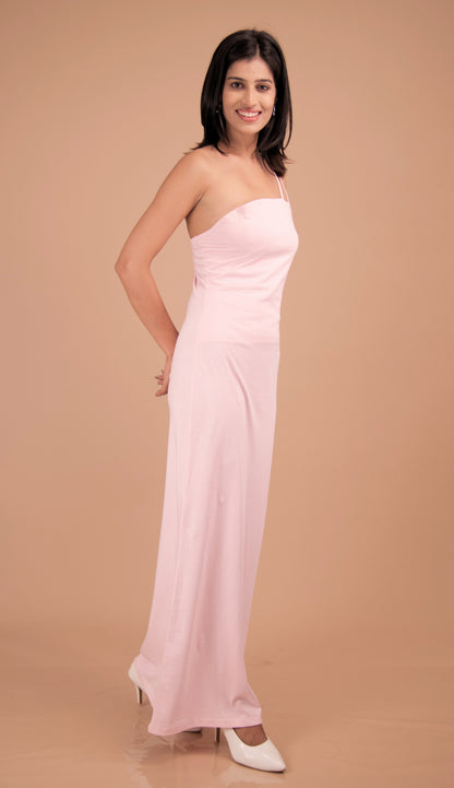 The Celestine Asymmetric Strap Maxi Dress