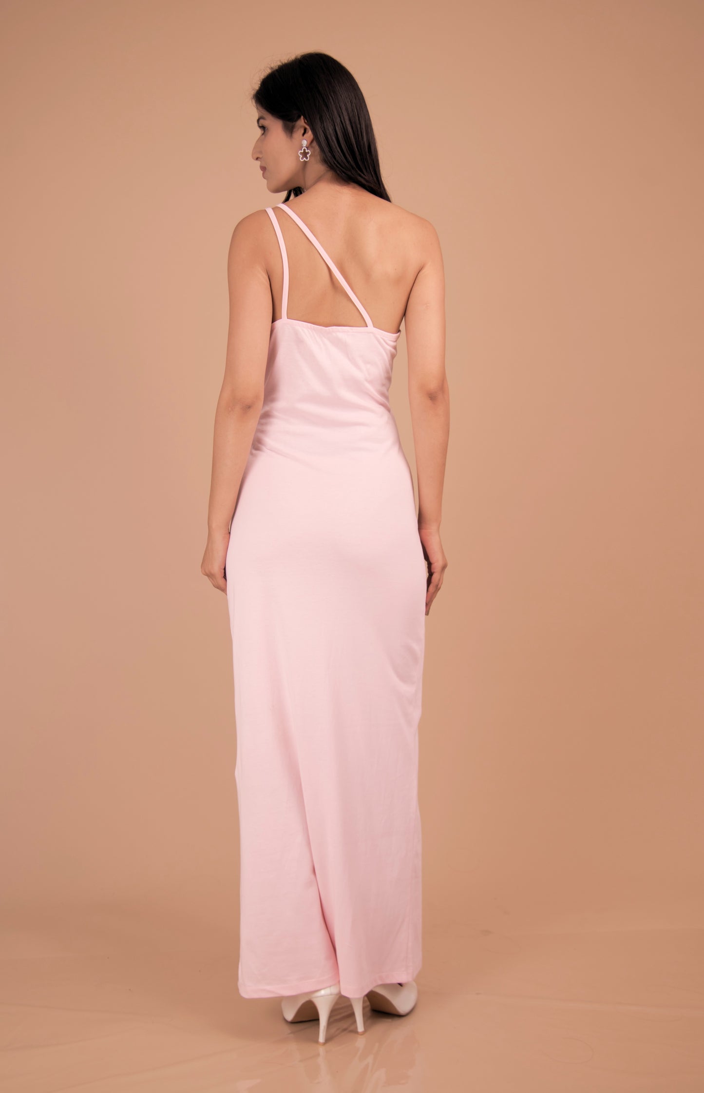 The Celestine Asymmetric Strap Maxi Dress