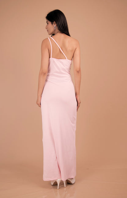 The Celestine Asymmetric Strap Maxi Dress