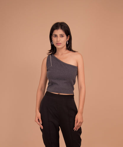 Liora Asymmetric Cotton Crop