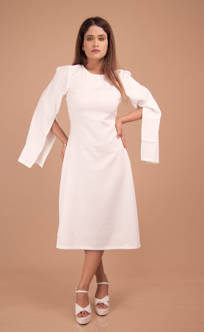 The Aurelia Bell-Sleeve Midi Dress