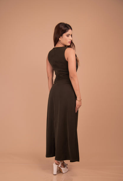 Olive Cut-Out Maxi Dress — Luxe Edition