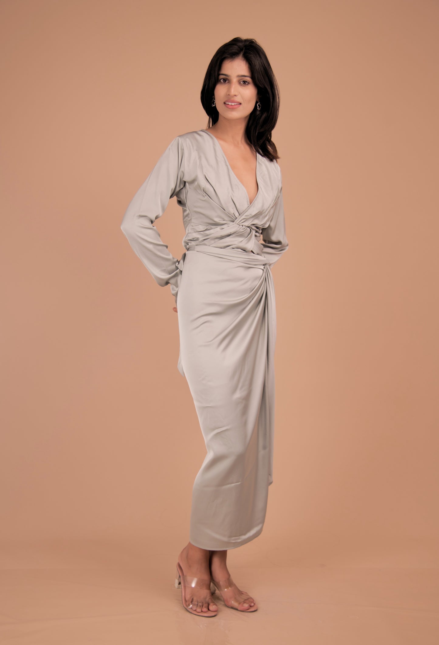 The Marlow Satin Wrap Co-ord