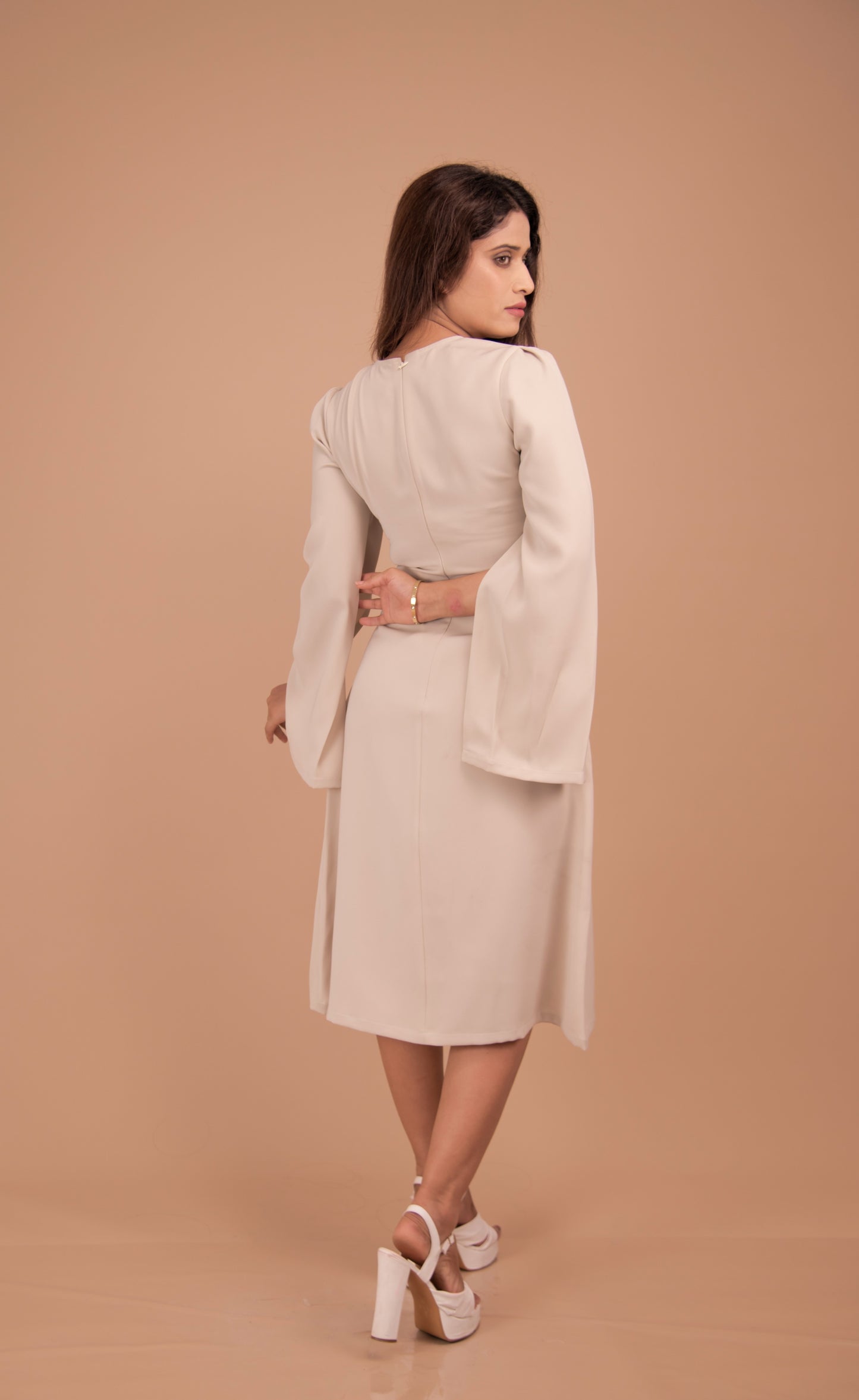 The Aurelia Cape Sleeve Dress