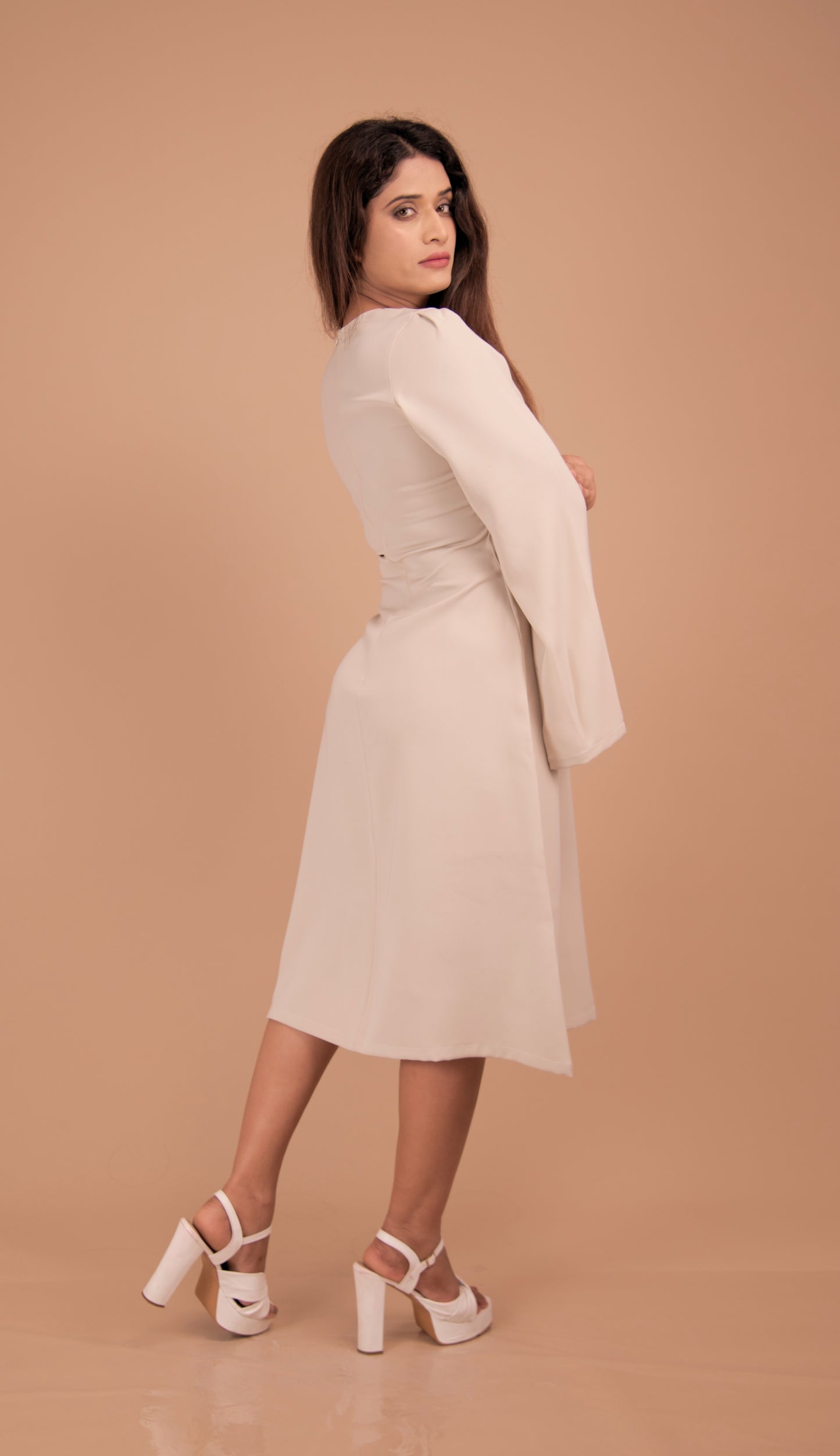 The Aurelia Cape Sleeve Dress