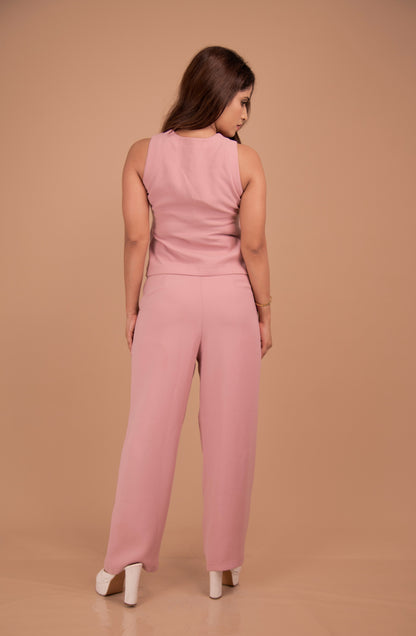 Sculpted Vest & Tailored Wide-Leg Co-Ord