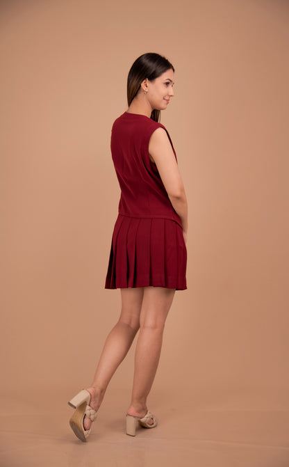 The Renée wine Tailored Vest