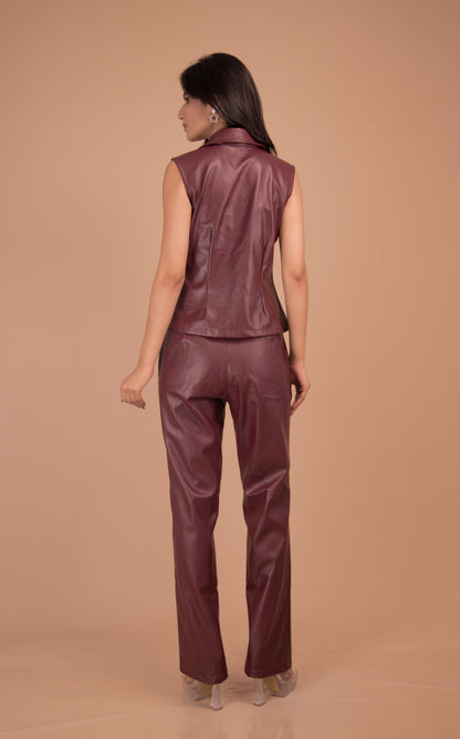 The Valentina Twisted Leather Top