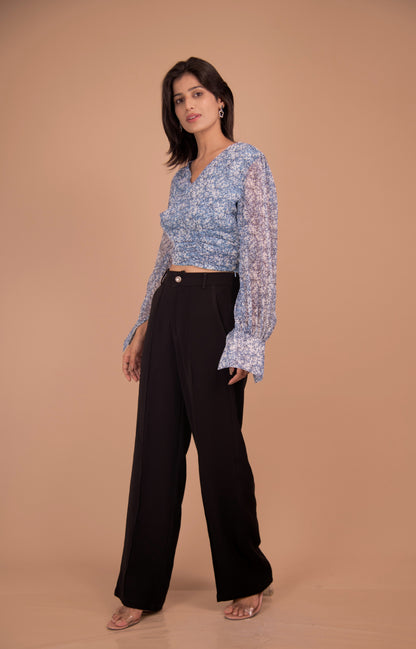 The Celeste Sheer Floral Crop Top