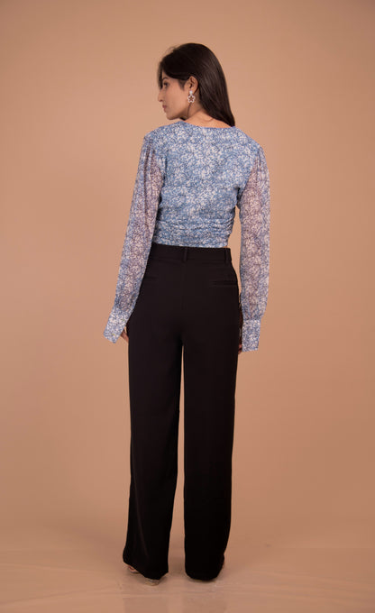 The Celeste Sheer Floral Crop Top