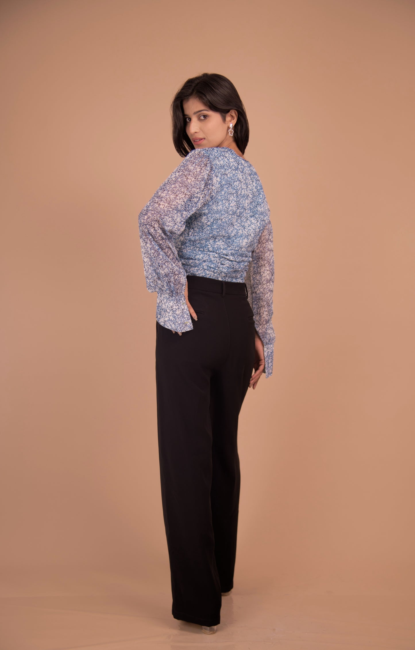 L’Atelier Enchanté Chiffon & Tailored Trousers Ensemble