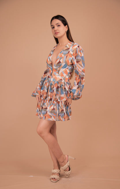 Prism Ruffle Mini Dress