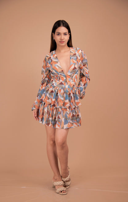 Prism Ruffle Mini Dress