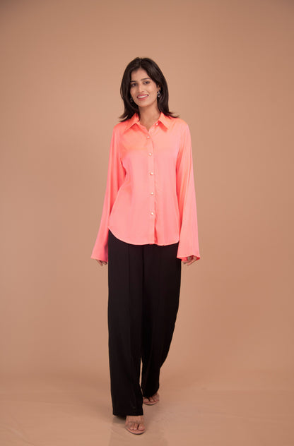 The Solare Satin Button-Down