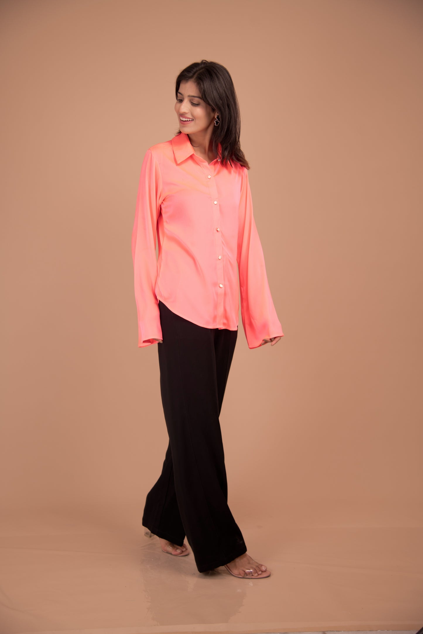 The Solare Satin Button-Down