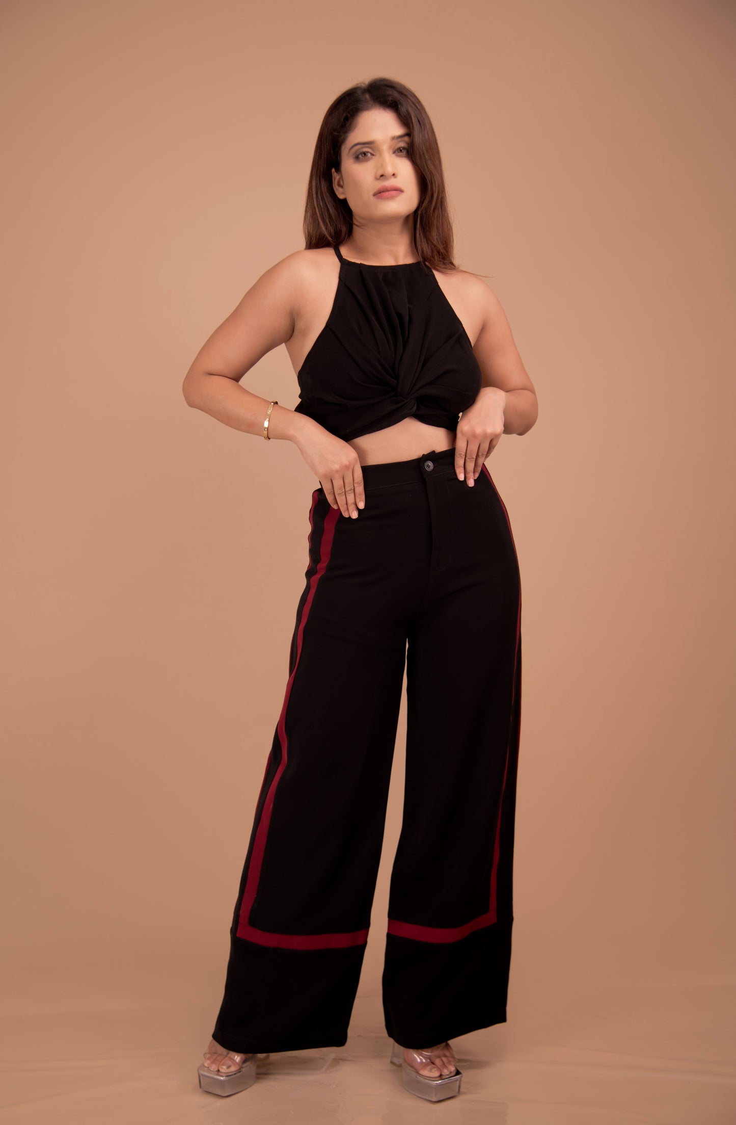 The Noir Twist Halter Top