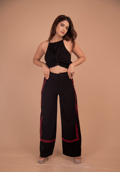 The Noir Twist Halter Top