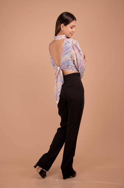 Celestial Marble High-Neck Co-ord Set