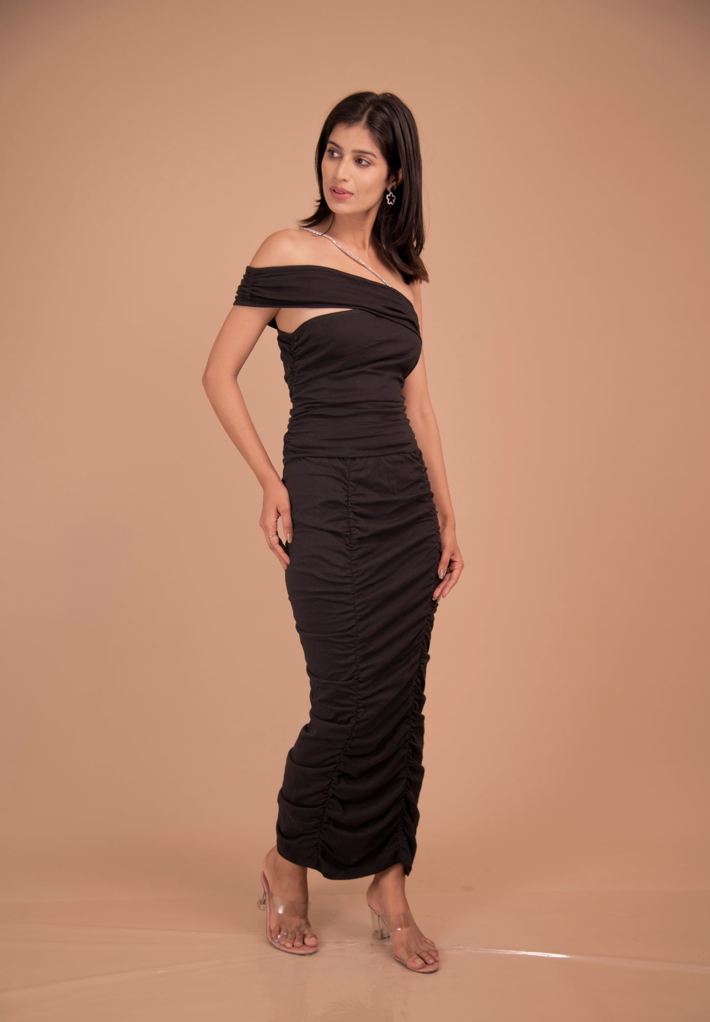 Étoile Asymmetric  Draped Gown