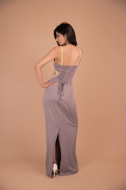 Serpentine Elegance Maxi Dress
