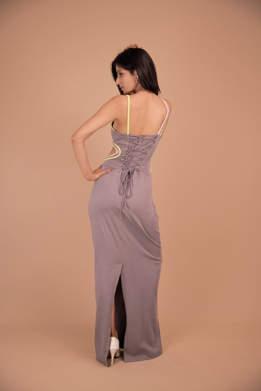 Serpentine Elegance Maxi Dress