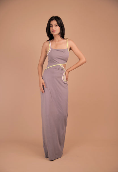 Serpentine Elegance Maxi Dress