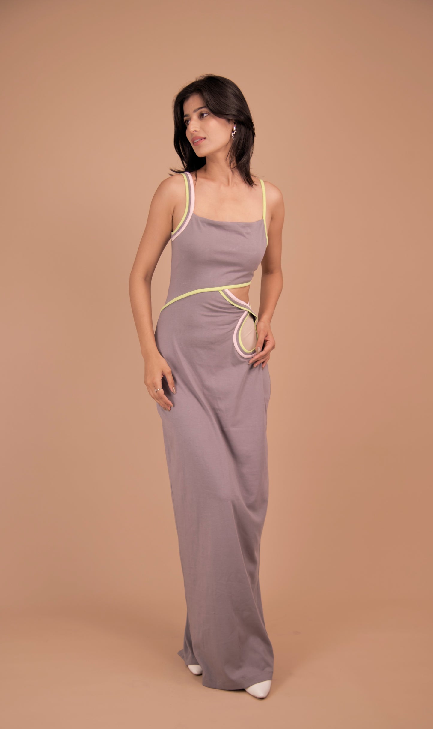 Serpentine Elegance Maxi Dress