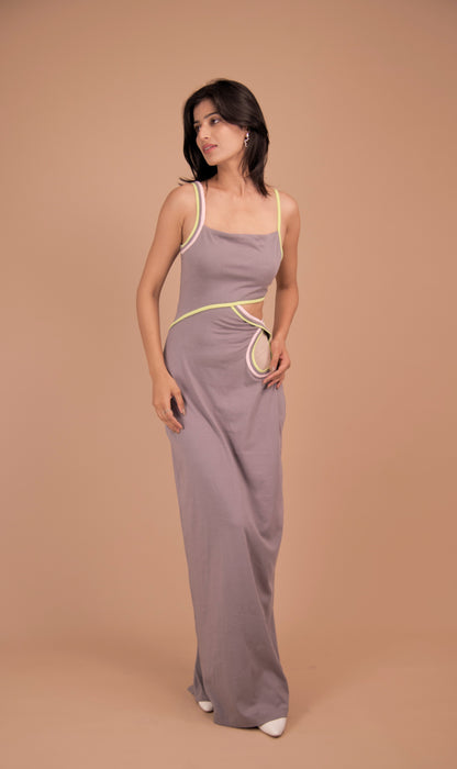 Serpentine Elegance Maxi Dress