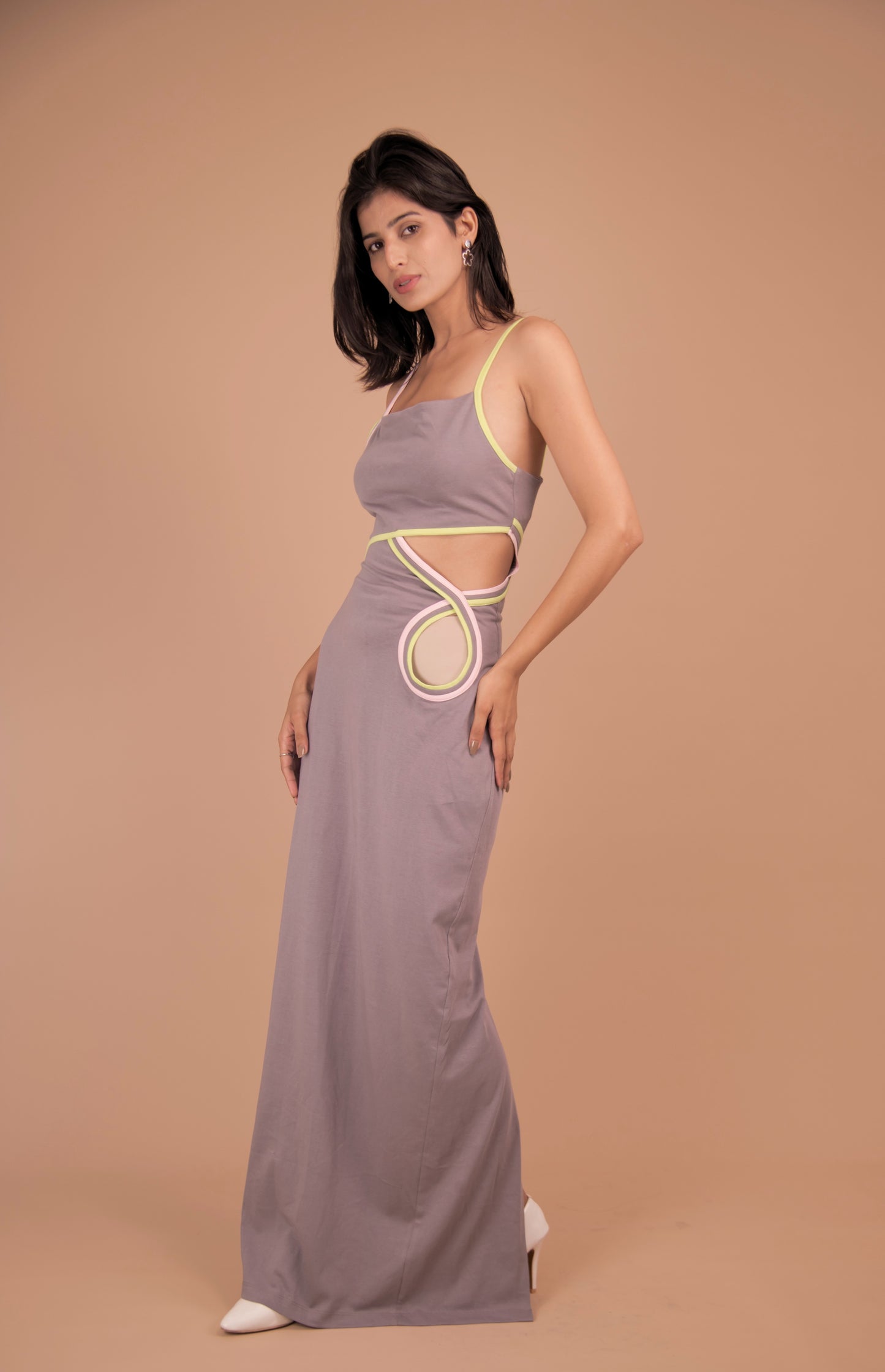 Serpentine Elegance Maxi Dress