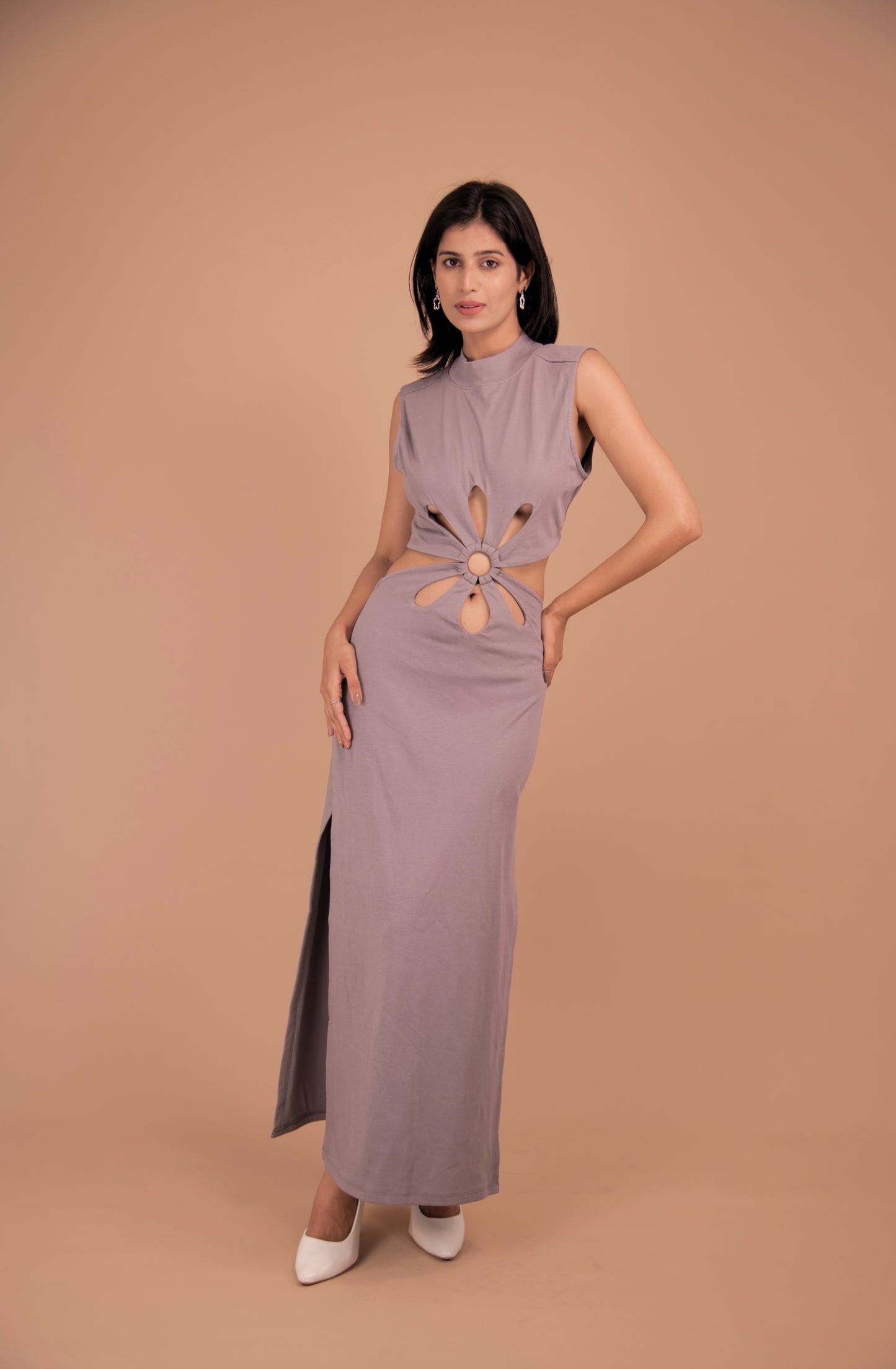 Sculpted Cutout Maxi Dress