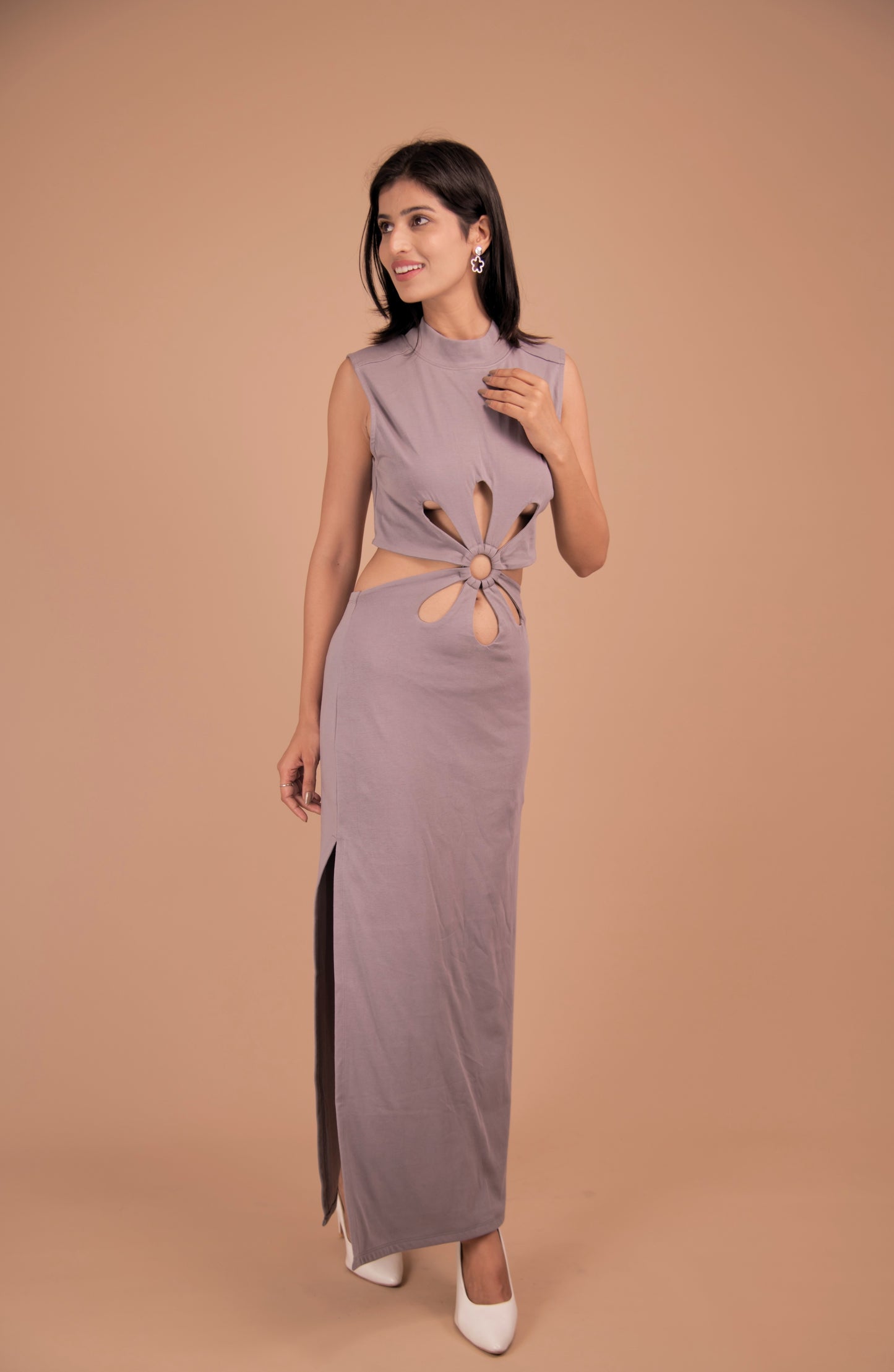 Sculpted Cutout Maxi Dress