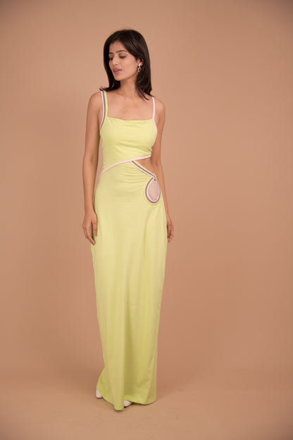 Serpentine Elegance Maxi Dress