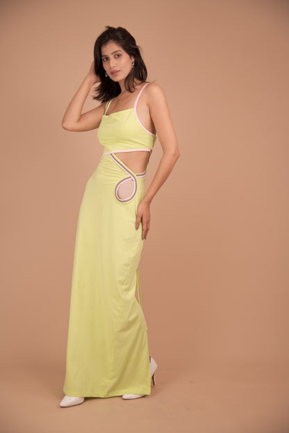 Serpentine Elegance Maxi Dress