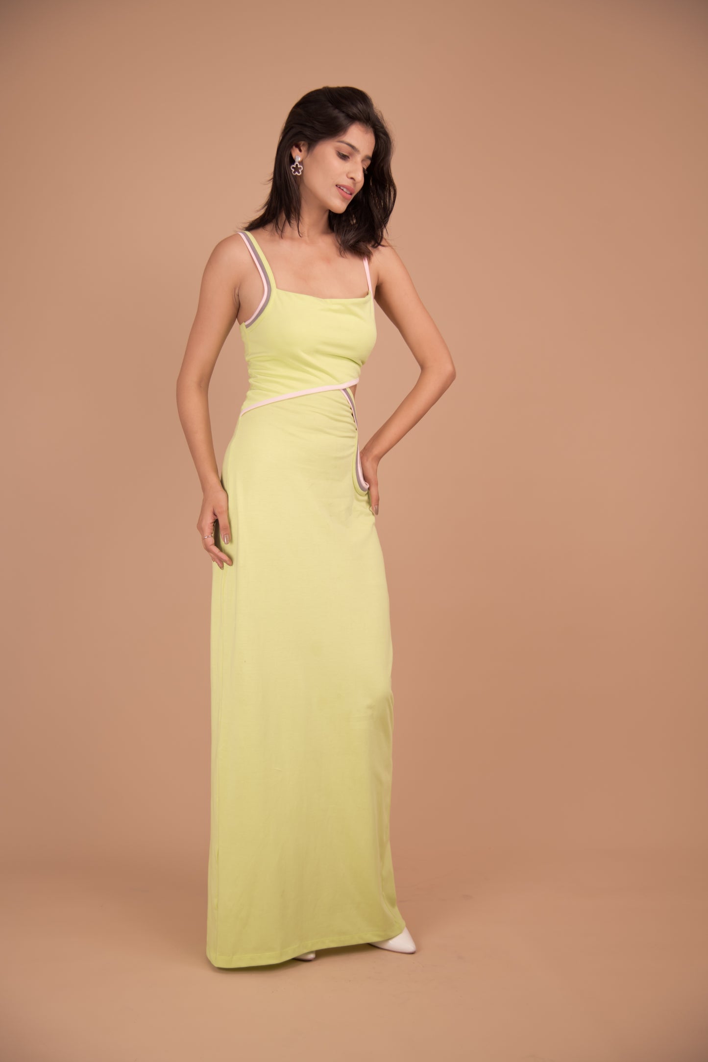 Serpentine Elegance Maxi Dress