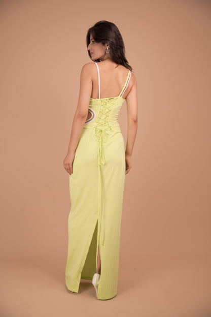 Serpentine Elegance Maxi Dress