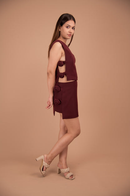 The Fiora Bloom Accent Skirt