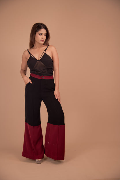 The Marceau Dual-Tone Crepe Trousers