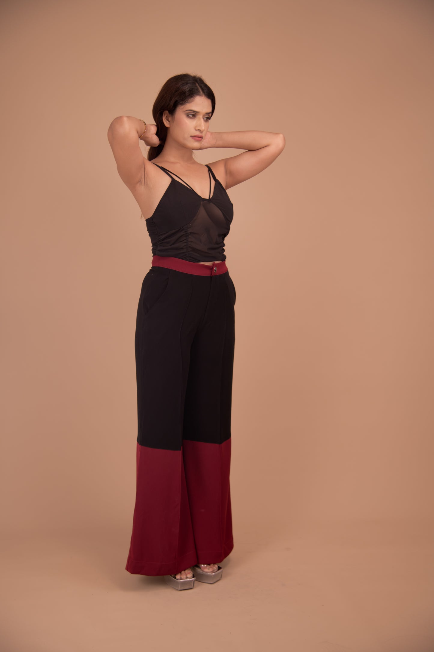 The Marceau Dual-Tone Crepe Trousers