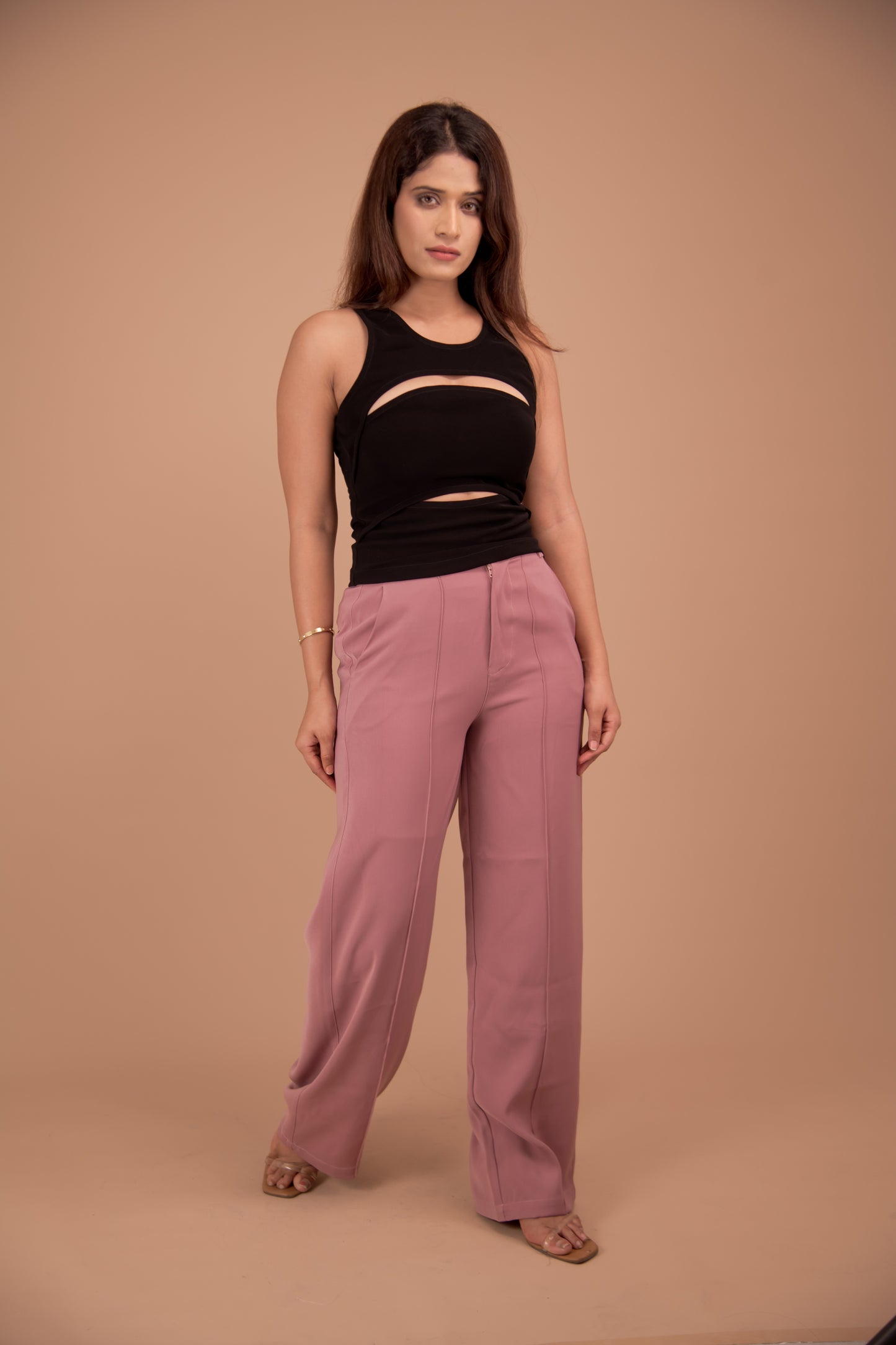 Noir & Mauve – Contemporary Cut-Out Co-Ord Set