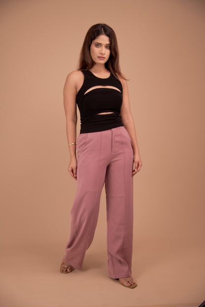 Noir & Mauve – Contemporary Cut-Out Co-Ord Set
